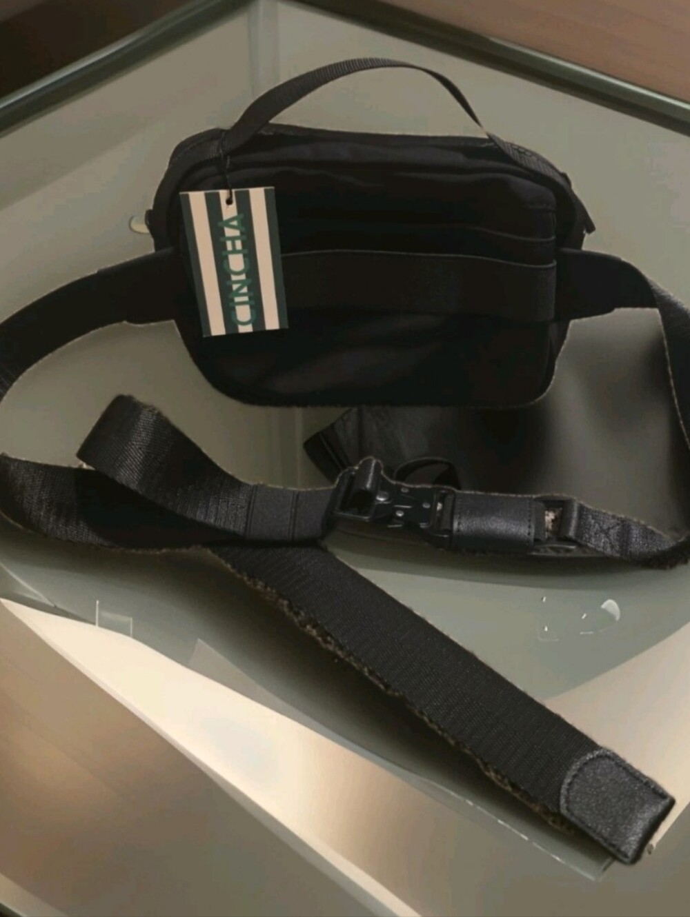 New with Tags Black Cinch Travel Belt Bag